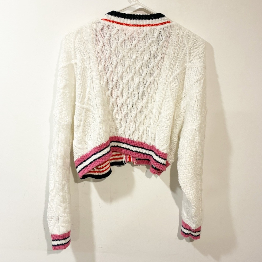 XO Kitty Hello‎ Kitty Forever 21 Cropped Knit Cardigan Sweater Size Small - Picture 6 of 6
